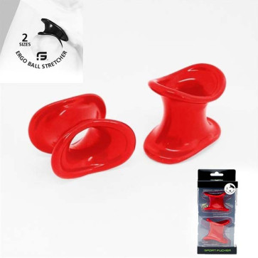 Sport Fucker Ergo Ball Stretcher 2pc Kit Red