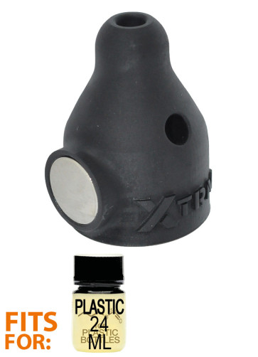 XTRM Booster AMYL, Poppers Inhaler with Magnet for plastic bottles, Black, Ø 2,5 cm (1,0 in)