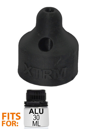 XTRM Booster ALU XL, Poppers Inhaler for Alu Bottles, Black, Ø 3 cm (1,2 in)