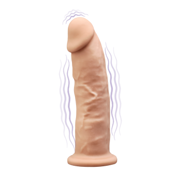 SILEXD Premium Silicone Dildo Model 2 7" Vibration, 17,5 cm, flesh