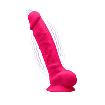 SILEXD Premium Silicone Dildo Model 1 8" Vibration, 20 cm, pink