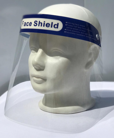 Gesichtsschutz Visier aus Kunststoff - Face Shield - transparentes Gesichts Schutzschild mit verstellbarem Gummiband