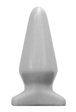 HIDDEN DESIRE Butt Plug “The Bold” (L), Silicone, Silver , 12 cm (4,7 in), Ø 6,0 cm (2,4 in)