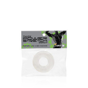 SI IGNITE Thick Power Stretch Donut, Cockring, TPE, Transparent