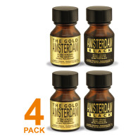 AMSTERDAM Gold/Black Poppers - 10ml "Cleverpack" | 4er-Mix-Box minus 25%