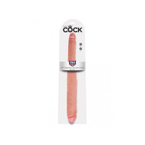 KING COCK: 16" TAPERED DOUBLE DILDO - FLESH COLOR