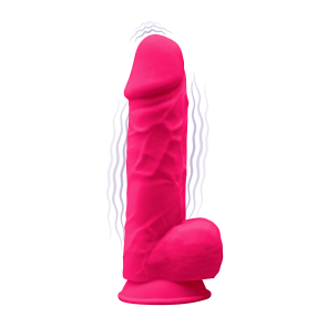 SILEXD Premium Silicone Dildo Model 1 8'5" Vibration 21,5 cm, pink
