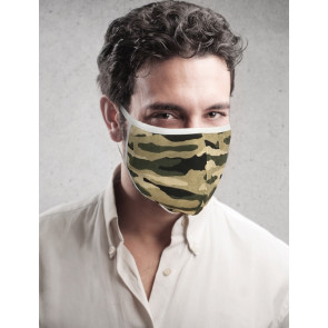 PASSION Reuseable Two Layer Cotton Face Mask, Camouflage, One Size