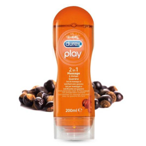Durex Play 2 in 1, Massage & Lubricant with Guarana, Water Based, 200 ml (6,8 fl.oz.)