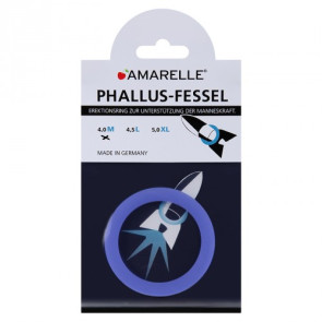 AMARELLE Phallus-Fessel, Latex Cockring, M, blue, 