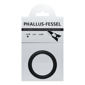 AMARELLE Phallus-Fessel, Latex Cockring, M, black