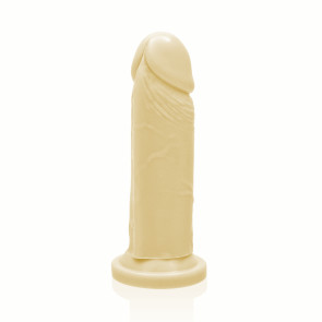 SI IGNITE Cock Dong with Suction, Vinyl, Ivory, 15 cm (6 in), Ø 4,4 cm (1,7 in)