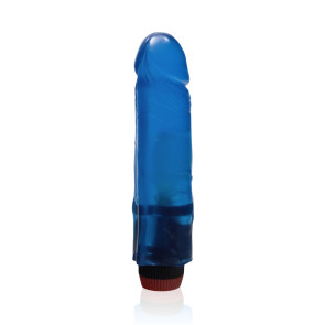 SI IGNITE Vibrator Cock RICKY, Vinyl, Blue, 20 cm (8 in), Ø 4,6 cm (1,8 in)