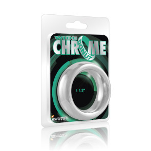 SI IGNITE Wide Chrome Donut Cockring, Chromed Plated Steel, 3,8 cm (1,5 in)